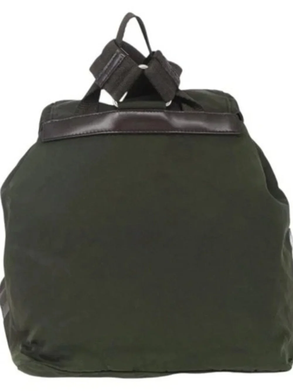 PRADA Backpack Nylon Khaki Silver Auth 164325 - Picture 2 of 16